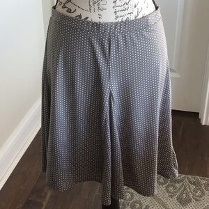 Max Studio Gray Polka Dot A-Line Skirt Sz M